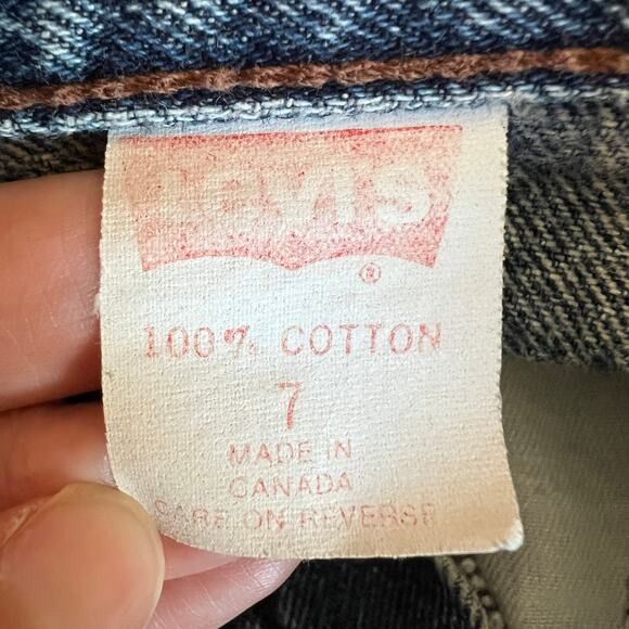 Vintage Levi’s 90s Rigid Denim Jeans WPL423 Beige Tab Made in Canada Women’s 0 - Picture 10 of 11